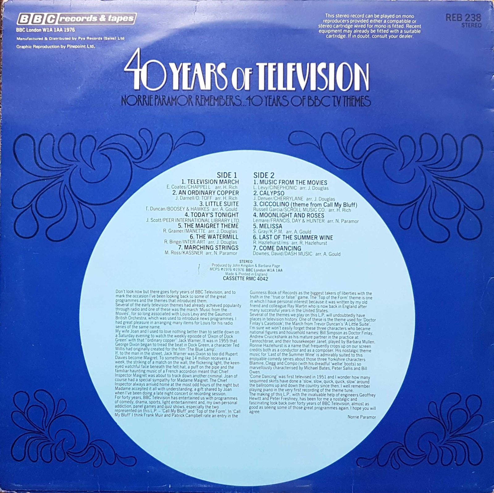 Back cover of REB 238